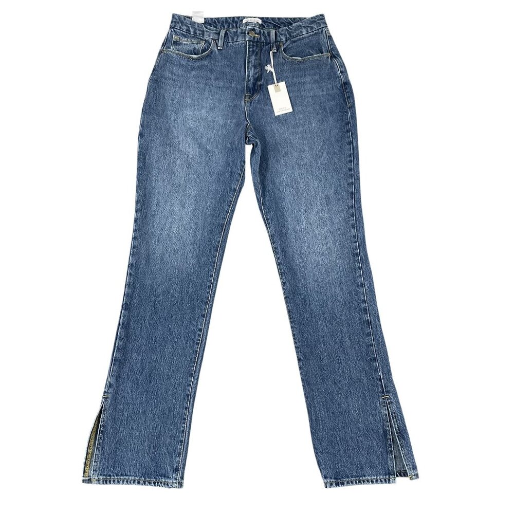 Good American Blue Straight Leg Jeans
